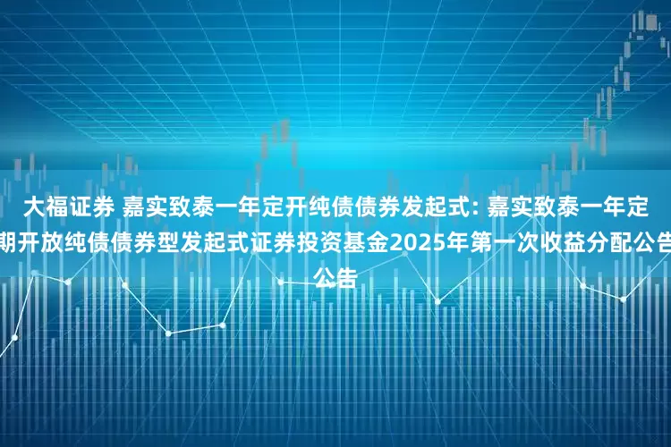大福证券 嘉实致泰一年定开纯债债券发起式: 嘉实致泰一年定期开放纯债债券型发起式证券投资基金2025年第一次收益分配公告